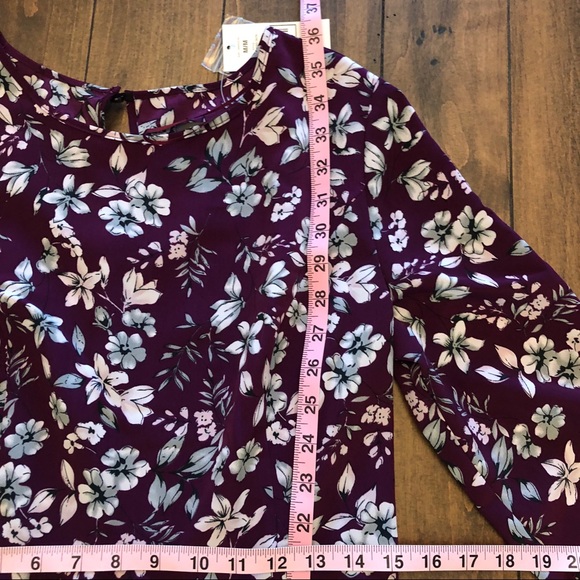 NWT PURPLE FLORAL PRINT DRESS - Picture 7 of 8